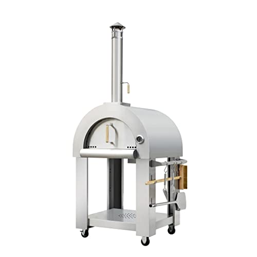 HPO01SS-R (Renewed)THOR KITCHEN Stainless Steel Wood Burning Pizza Oven High Grade Stainless Steel