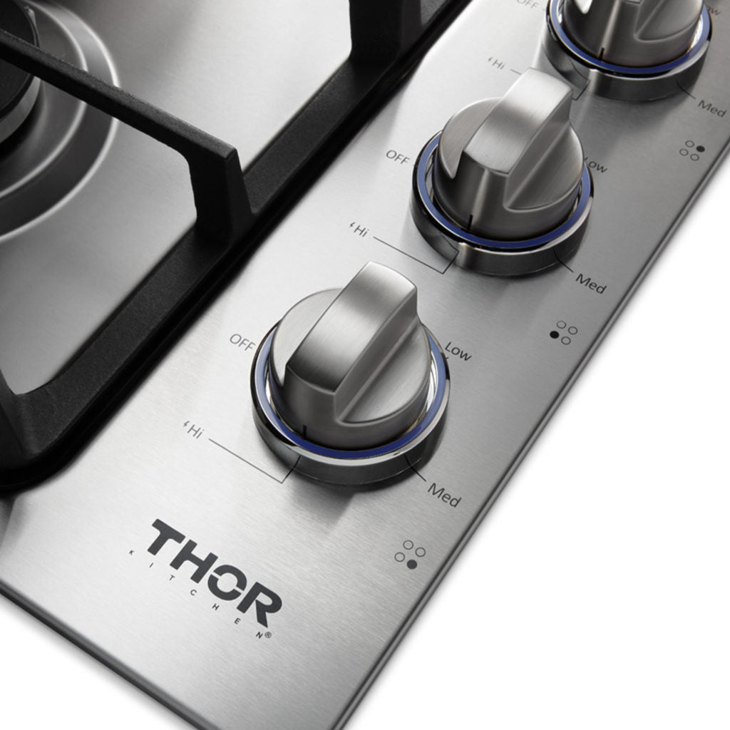 TGC3001-R (Renewed) Thor Kitchen 30 Inch Professional Drop-In Gas Cooktop with Four Burners