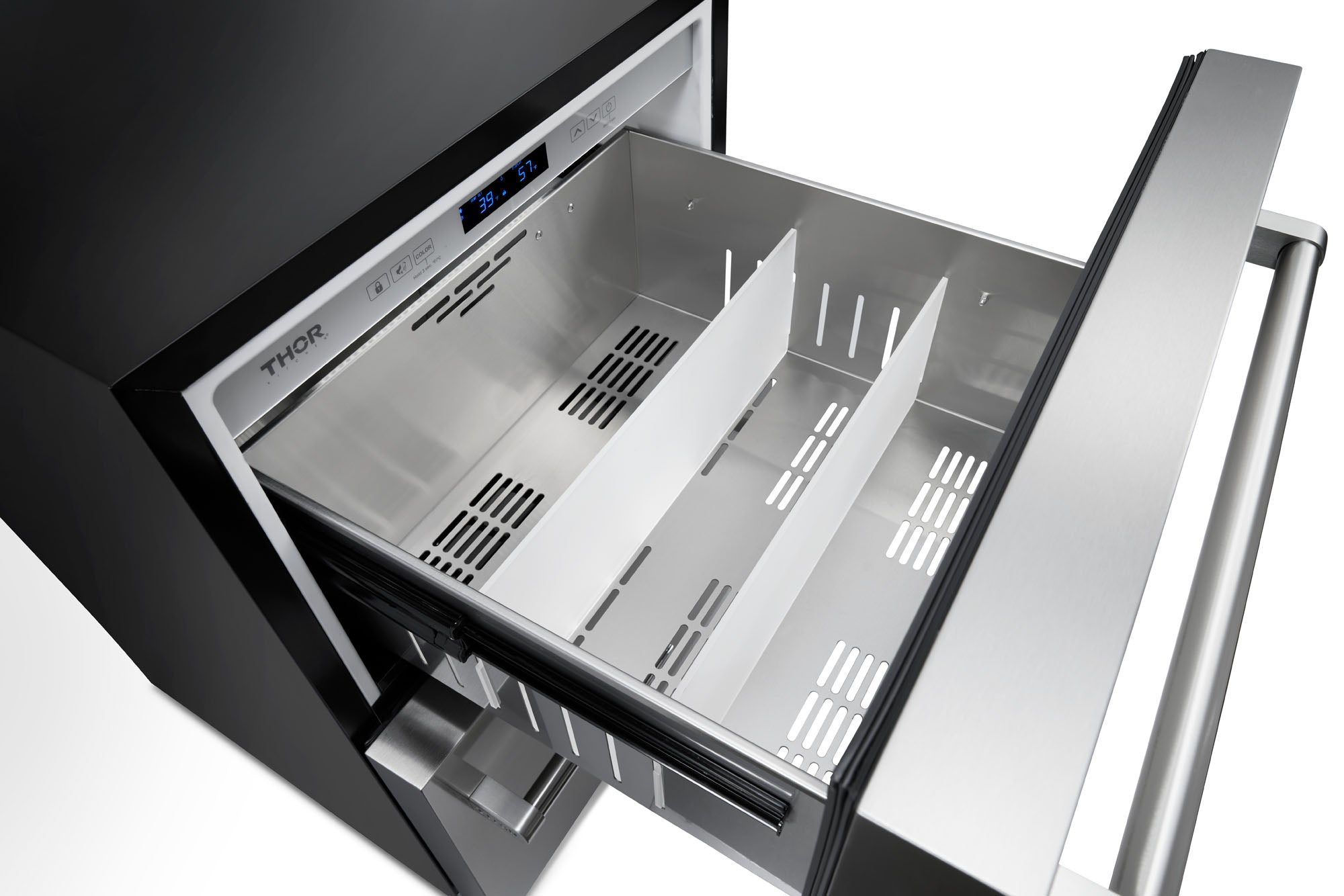 TRF24U (Renewed) Thor Kitchen 24 Inch Indoor Outdoor Refrigerator Drawer In stainless Steel